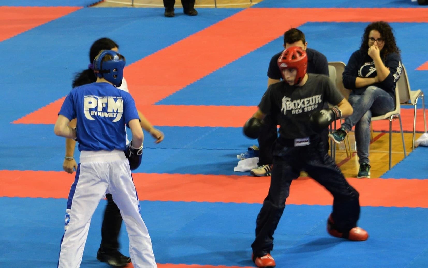 Kickboxing match snapshot
